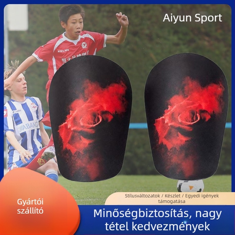 Futballhoz való sípcsontvédők - PU anyag, Termékkód ROSE, Védő belső elemek, Ütésvédelmi védelem
