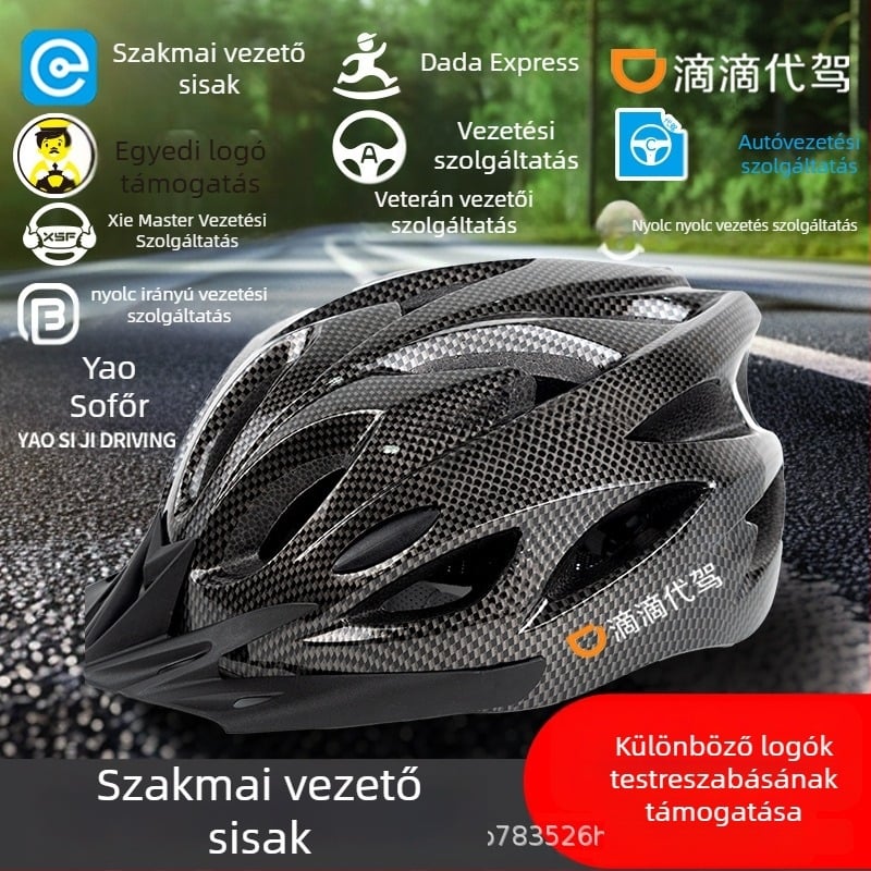 Kerékpáros sisak, uniszex felnőtteknek, integrált öntési konstrukció, EPU ütésálló anyag, logó nyomtatás