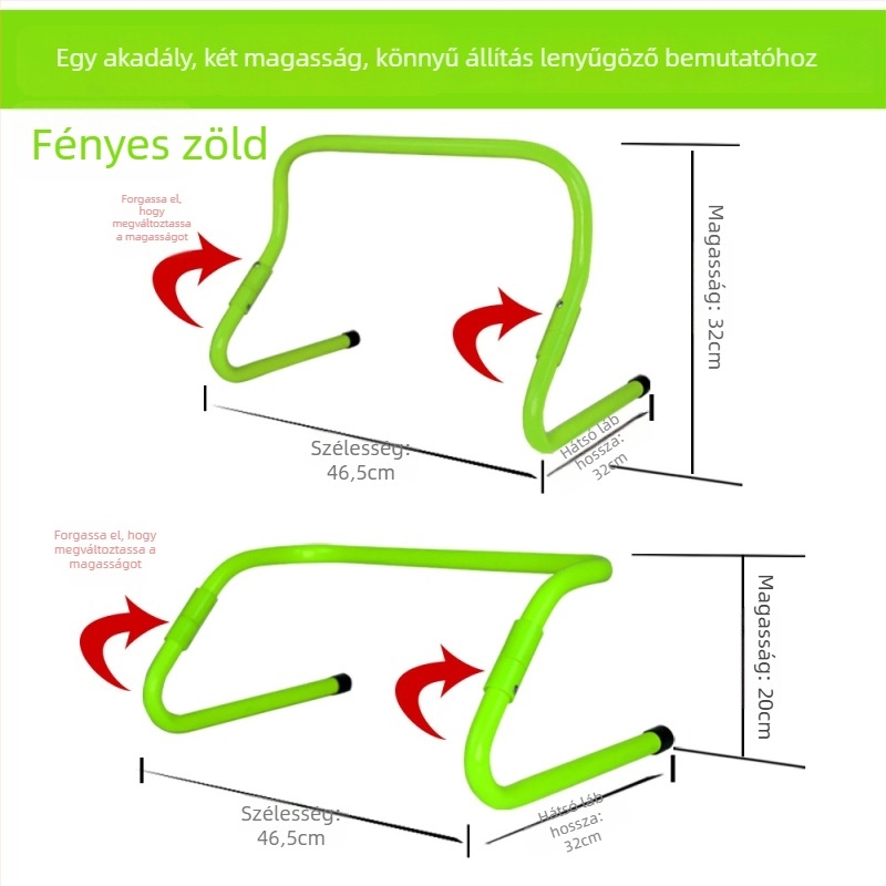 Futball-tréning akadály: állítható magasságú, összecsukható és felemelhető PVC keret
