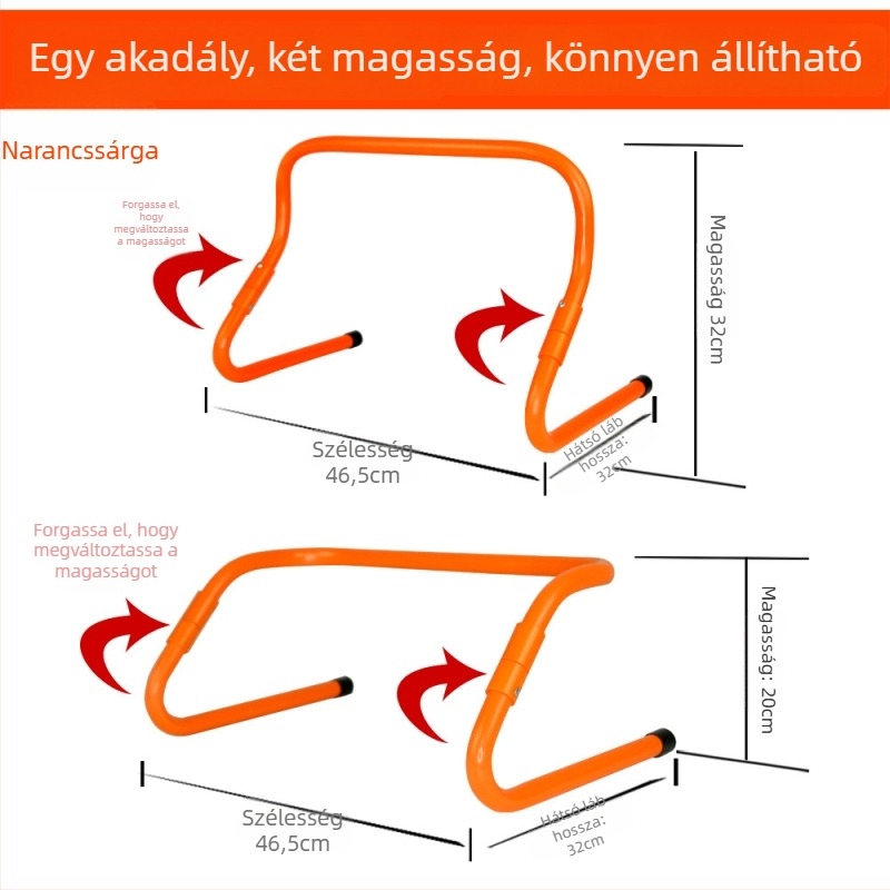 Futball-tréning akadály: állítható magasságú, összecsukható és felemelhető PVC keret