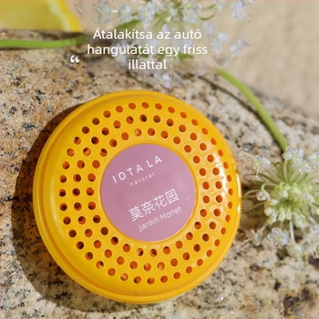 Autó aromaterápiás szilárd illat – bőrös illat, virágos jegyek, klipsz az légkivezetőhöz, ≤5 ml, tartósság több mint 90 nap