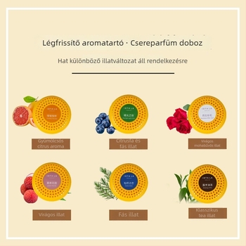 Autó aromaterápiás szilárd illat – bőrös illat, virágos jegyek, klipsz az légkivezetőhöz, ≤5 ml, tartósság több mint 90 nap