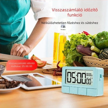 Deli 8841 Csendes időmérő ébresztővel tanuláshoz és vizsgafelkészüléshez, konyhában és irodában