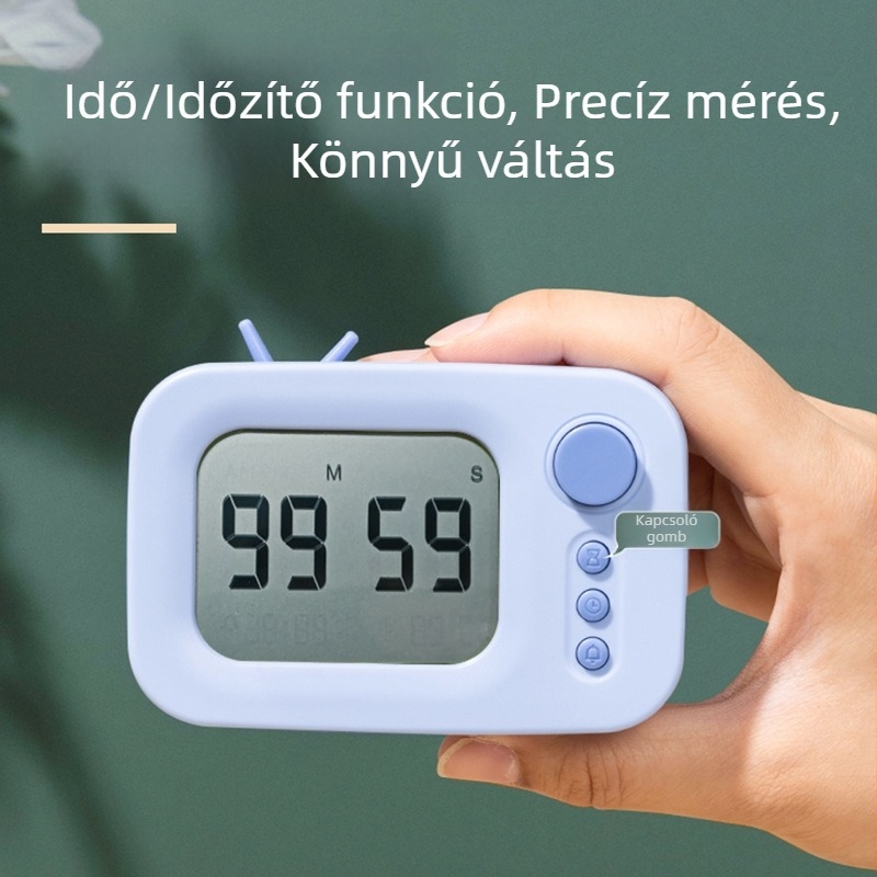 LE104 ébresztőóra LED kijelzővel, hőmérséklet és páratartalom, idő egy képernyőn