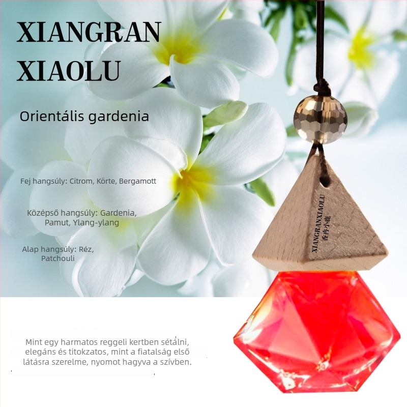 Autóillatosító függő, üveg tartóval, akasztó kivitel (űrtartalom 10–20 ml; párolgási idő 31–60 nap)