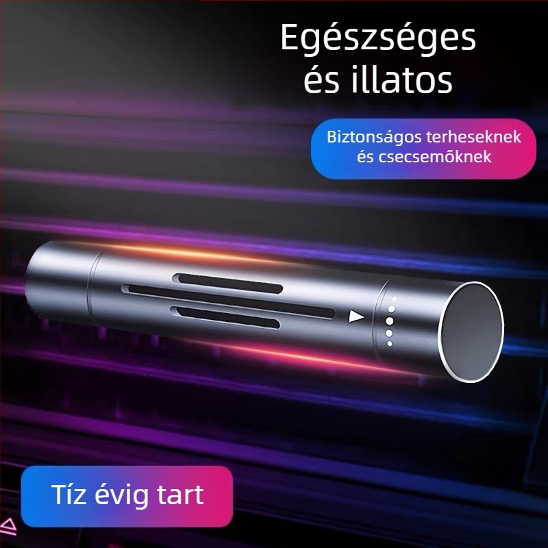 Autó illatosító a légkondi ventillációjához, ötvözet tartó, tömör típus, jázmin illat, 10–20 ml, 61–90 nap párolgási idő
