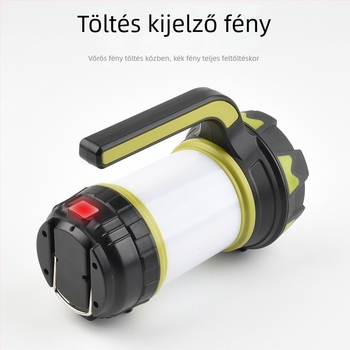 LED elemlámpa kézi töltéssel, 3000mAh akkumulátor, ABS tokozás, kültéri vészvilágítás kempingezéshez (fény sugara 200–500 m)