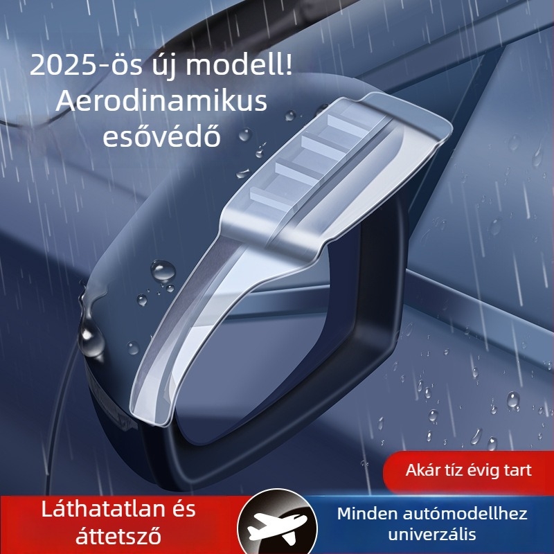 Geely esővédő visszapillantóhoz — PVC, ragasztásos szerelés, univerzális illeszkedés, AT/Automata, testreszabható