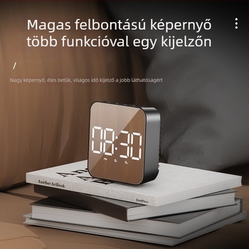LED kijelzős ébresztőóra, hőmérő, ébresztés és 24 órás kijelzés — elemről működő, elektronikus mechanizmus