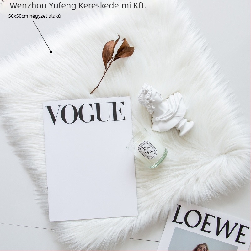 Yufen plüss hátteret fotózáshoz – imitációs gyapjú szövet, skandináv stílus