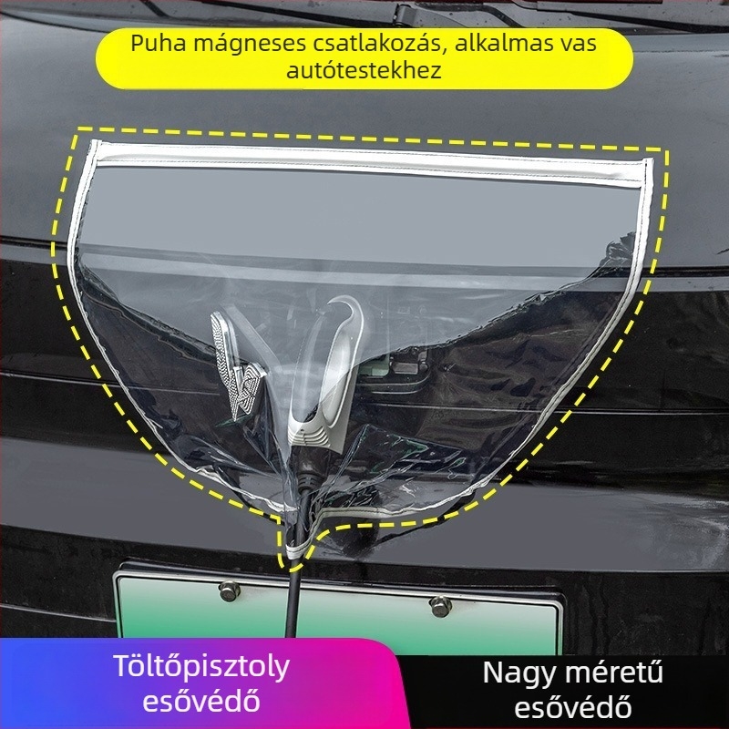 EV töltőport esővédő sapka, Töltőport védő sapka (PVC; Modell 9875; Alkalmas különböző elektromos jármű modellekhez; Cél: Védő használat)
