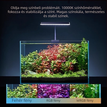 LED-akvárium fény – teljes spektrumú klipszes fény vízi növényekhez, 10.4W