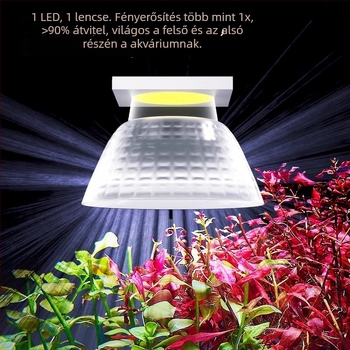 LED-akvárium fény – teljes spektrumú klipszes fény vízi növényekhez, 10.4W