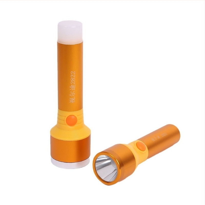 LED zseblámpa kültéri kirándulásokhoz és vészvilágításhoz, újratölthető, alumínium ötvözet + műanyag, 2000 mAh, LED fényforrás, 200-500 m hatótáv, multifunkcionális