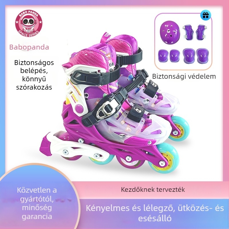 Gyerekek inline korcsolyái LED világítással