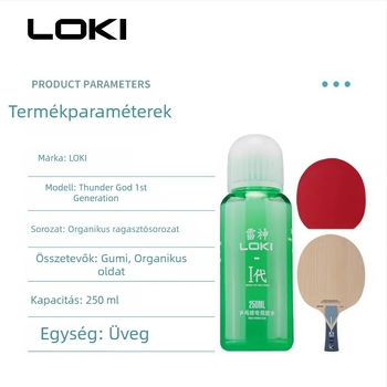LOKI professzionális organikus ragasztó ping-pong ütőkhez kefével, folyékony ragasztó ping-ponghoz és feather tennishez, testreszabható feldolgozás