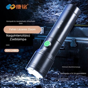 Alumíniumötvözetű LED zseblámpa, 15W, 3000mAh, 360° forgás
