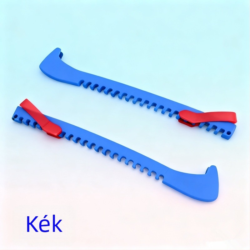 Jégkorcsolya pengéhez védőtok, PU felső rész, gumírozott talp, karbonacél penge, pengéje hossza 43