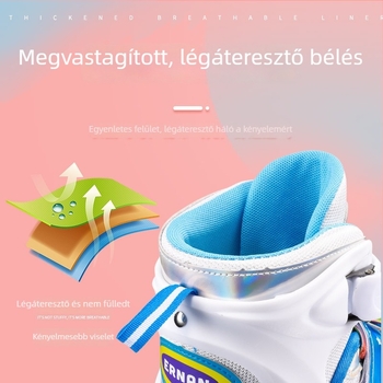 Gyermekeknek szóló inline korcsolya készlet, állítható, villogó fényekkel