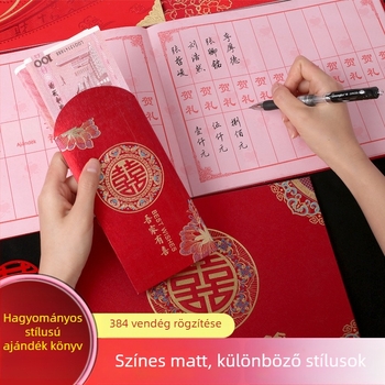 Esküvői concierge vendégkönyv aláírásokkal, Chengxing márka, papír, csomagolás: OPP zacskó, esküvőkre