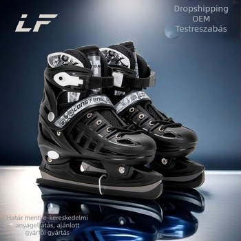 Longfeng jégkéses korcsolyák rozsdamentes acél pengével tinik és felnőttek számára; PVC+ hálós felsőrész; PP talp; alkalmas gyors- és műkorcsolázásra