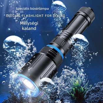 XHP50 LED elemlámpa, fix fókusz, mágneses kapcsoló, 18650 2500mAh akkumulátor, 20W, búvárkodáshoz vízálló