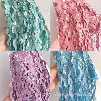 Esőszálas függöny csillagos háttérrel és hullámzó dizájnal születésnapi bulira (Műanyag • Szalag • Helyszíni dekoráció kiegészítői • Beltéri dekoráció)