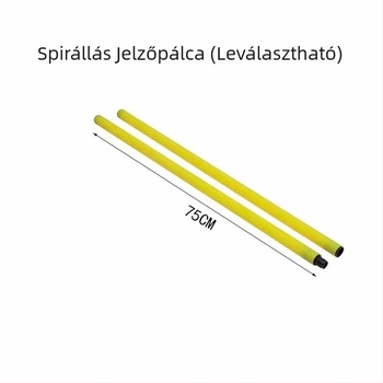 Összecsukható zászlórúd edzőeszköz kosárlabdához és futballhoz; PVC anyag, gumibázis, tekerő rúd, kereszttartó