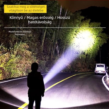Könnyen hordozható, újra tölthető LED zseblámpa kültéri használatra – 1W, 400mAh, 50–100 m hatótávolság, 5 órás üzemidő