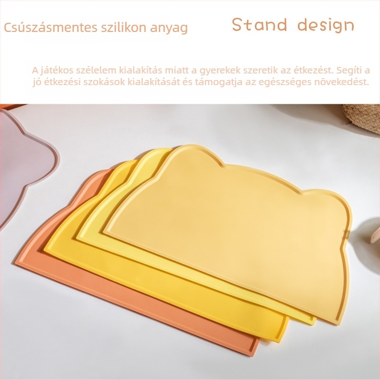 Szilikonból készült gyerekeknek való alátét macska alakú, szabálytalan formájú, nordikus stílusú