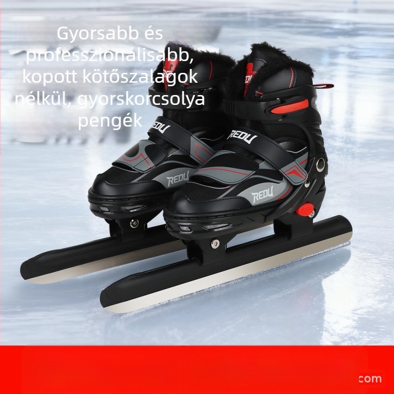 Heat gyorskorcsolya cipő magas széntartalmú acél pengével, PVC talppal, felső rész hálószövetből memóriahabbal és velúrral (rövidpályás penge; gyorskorcsolya; kültéri)