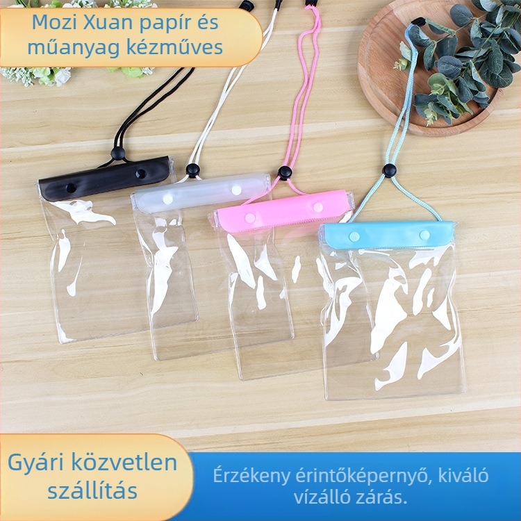 Kültéri vízálló utazótáska iPad/tablet számára, PVC felfújható kialakítás, vízálló anyag, alkalmas merülésre, strandra és szabadtéri tevékenységekhez