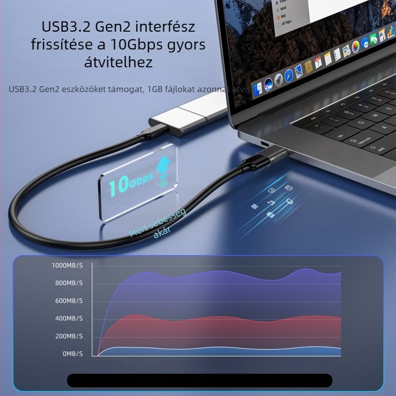 Type-C USB 3.2 női adapter – 10Gbps, ház cink ötvözetből, kompatibil USB 3.0/2.0, Modell SBT-158, Márka nobafu/sbtool