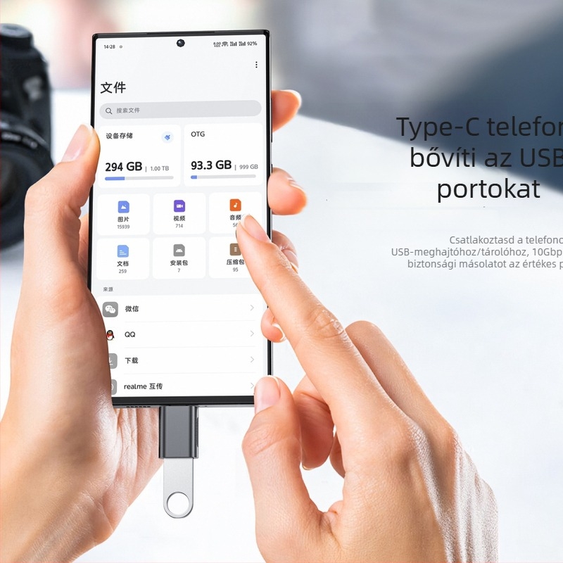 Type-C USB 3.2 női adapter – 10Gbps, ház cink ötvözetből, kompatibil USB 3.0/2.0, Modell SBT-158, Márka nobafu/sbtool