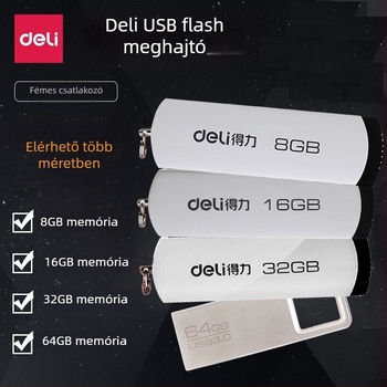 Deli USB Flash Drive – modellek: 3721/3722/3723/3755/3753/3756/2191/2192/2173; kompatibil számítógépekkel
