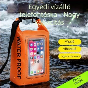 Kültéri vízálló táska, 2L kapacitás, PVC anyag, logónyomtatás és testreszabás