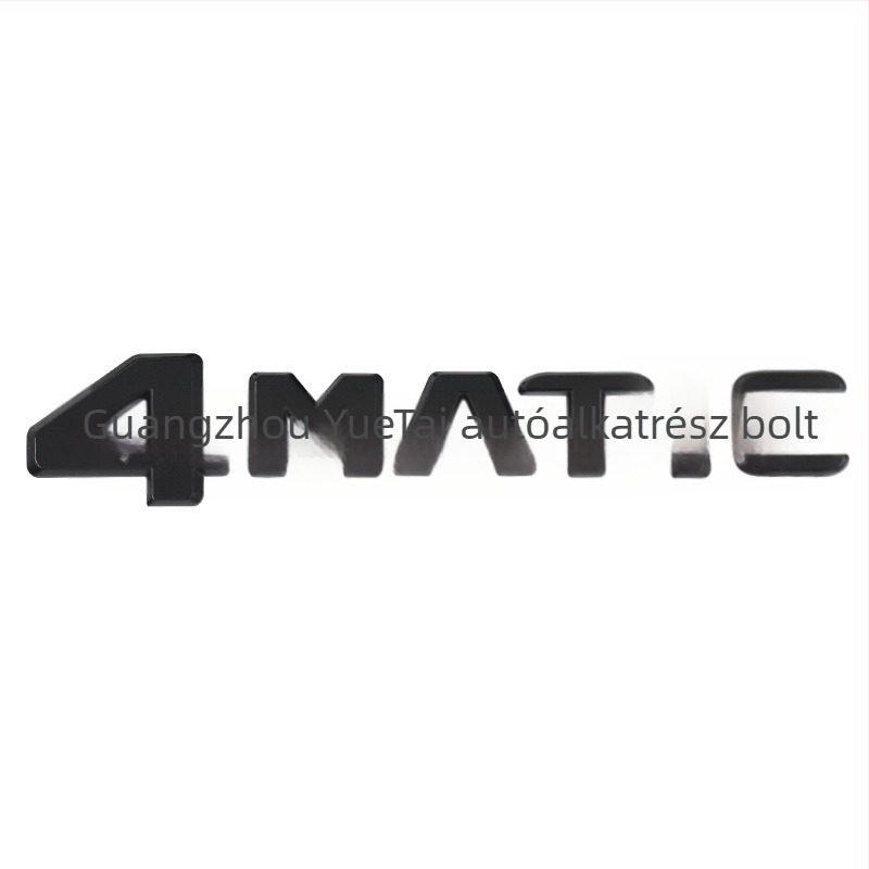 Mercedes-Benz 4MATIC autólogó matrica — ABS anyag, betűs minta, testreszabható, ragasztóval szerelhető