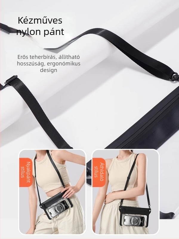 Telefonos vízálló crossbody táska érintőképernyővel, nagy kapacitású PVC kültéri vízálló táska merüléshez és strandoláshoz