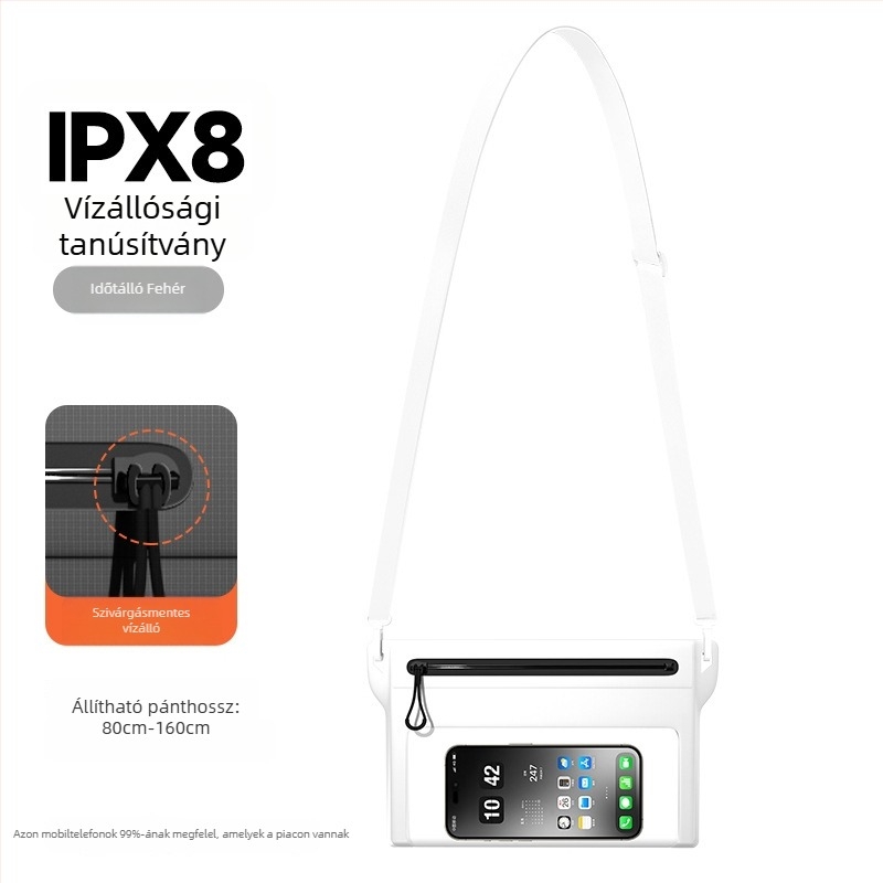 Telefonos vízálló crossbody táska érintőképernyővel, nagy kapacitású PVC kültéri vízálló táska merüléshez és strandoláshoz