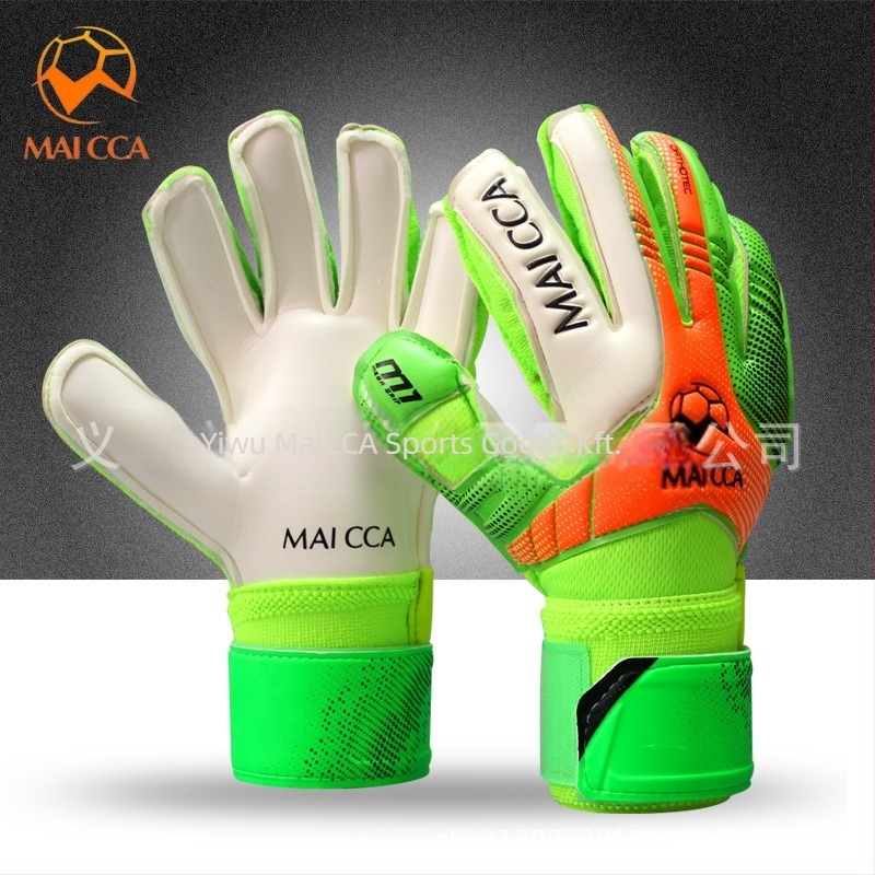 MAICCA gyerekeknek szóló futballkapus kesztyű, ujjak védelme, latex + EVA