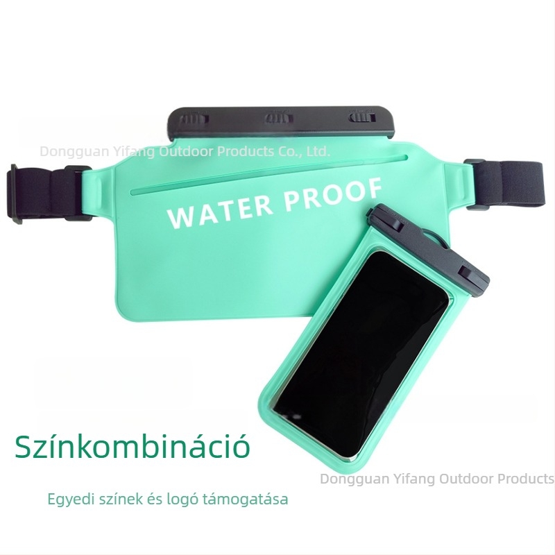 PVC vízálló deréktáska raftinghoz és a strandra, IPX8 záródó telefontok, nagy kapacitás