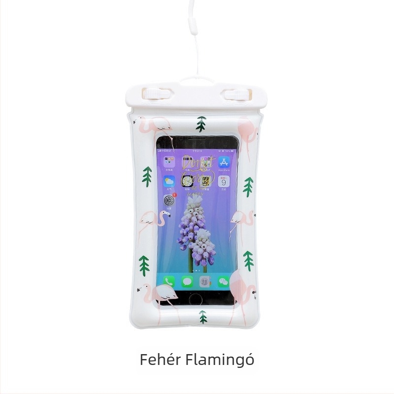 Úszó flamingó mintás vízálló telefontok érintésérzékeny kijelzővel, úszáshoz, gyógyfürdőkhez és raftinghoz