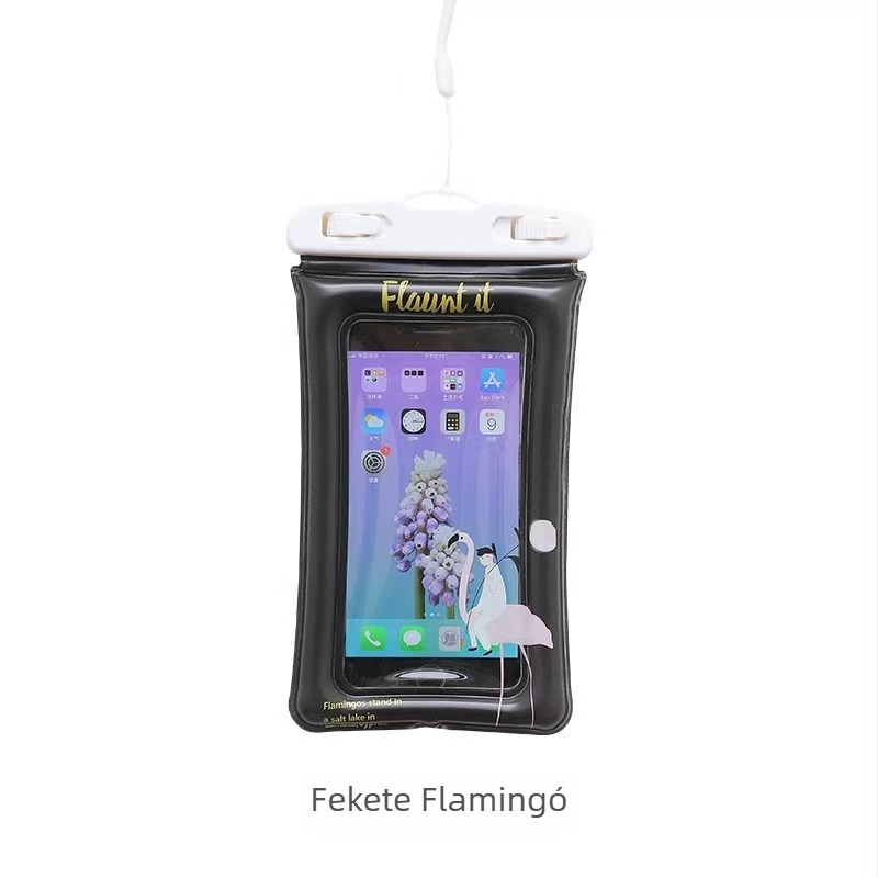 Úszó flamingó mintás vízálló telefontok érintésérzékeny kijelzővel, úszáshoz, gyógyfürdőkhez és raftinghoz