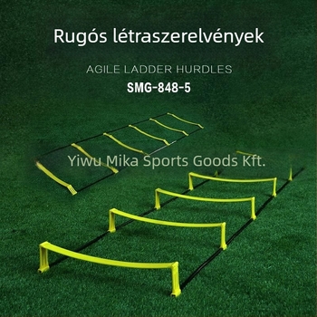 MAI CCA Mecca Futball-edzés segédeszköz: kettős használatú agil létra, összecsukható gyorslétra, akadály- és lépés-edzés (PP-anyag, testreszabható, 6–16 darab)
