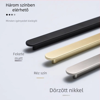 Gardrób ajtó hosszú kilincs, Light Luxury stílus, cinkötvözet anyag, die casting, modell 8074