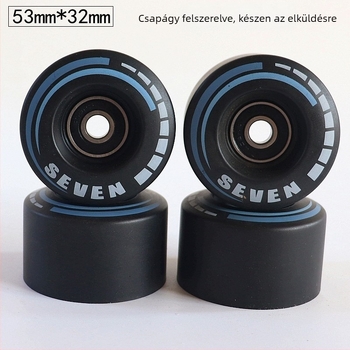 Két soros quad görkorcsolya, PU kerekek 90A, csendes gördítés