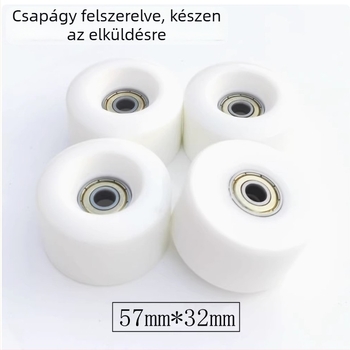 Két soros quad görkorcsolya, PU kerekek 90A, csendes gördítés