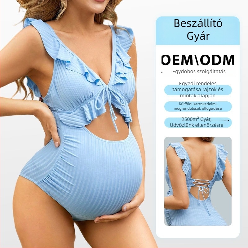 Kismama egyrészes fürdőruha nőknek, vállpánt nélkül, mellkas párnával és merevítő nélkül, poliészter 90%, 200 g, úszáshoz