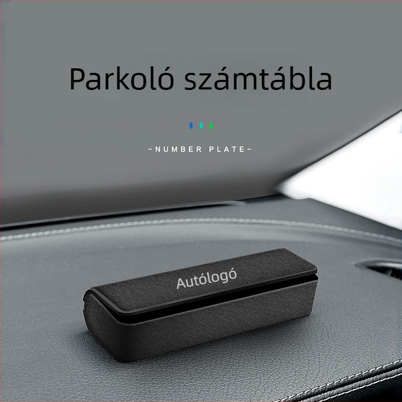 Gépkocsi belső dekoráció – velúr rendszámtábla, rejtett típus; anyag: Egyéb; logónyomtatás: OK; Ajándéknak ideális