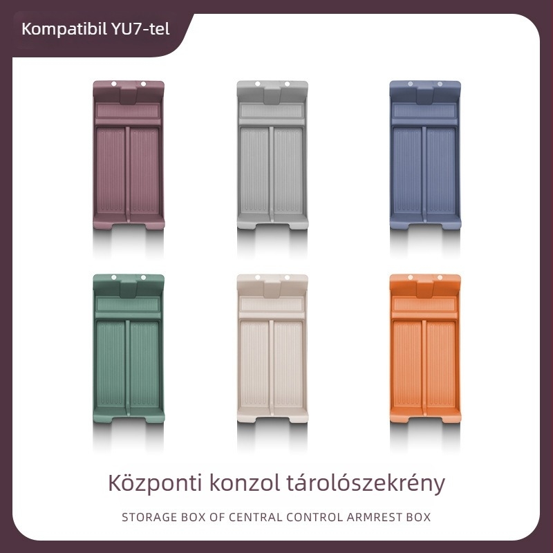 Műanyag tároló tálca Yu7 kartámasz dobozához, autó középkonzol, modell 245521